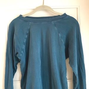 blue sweatshirt